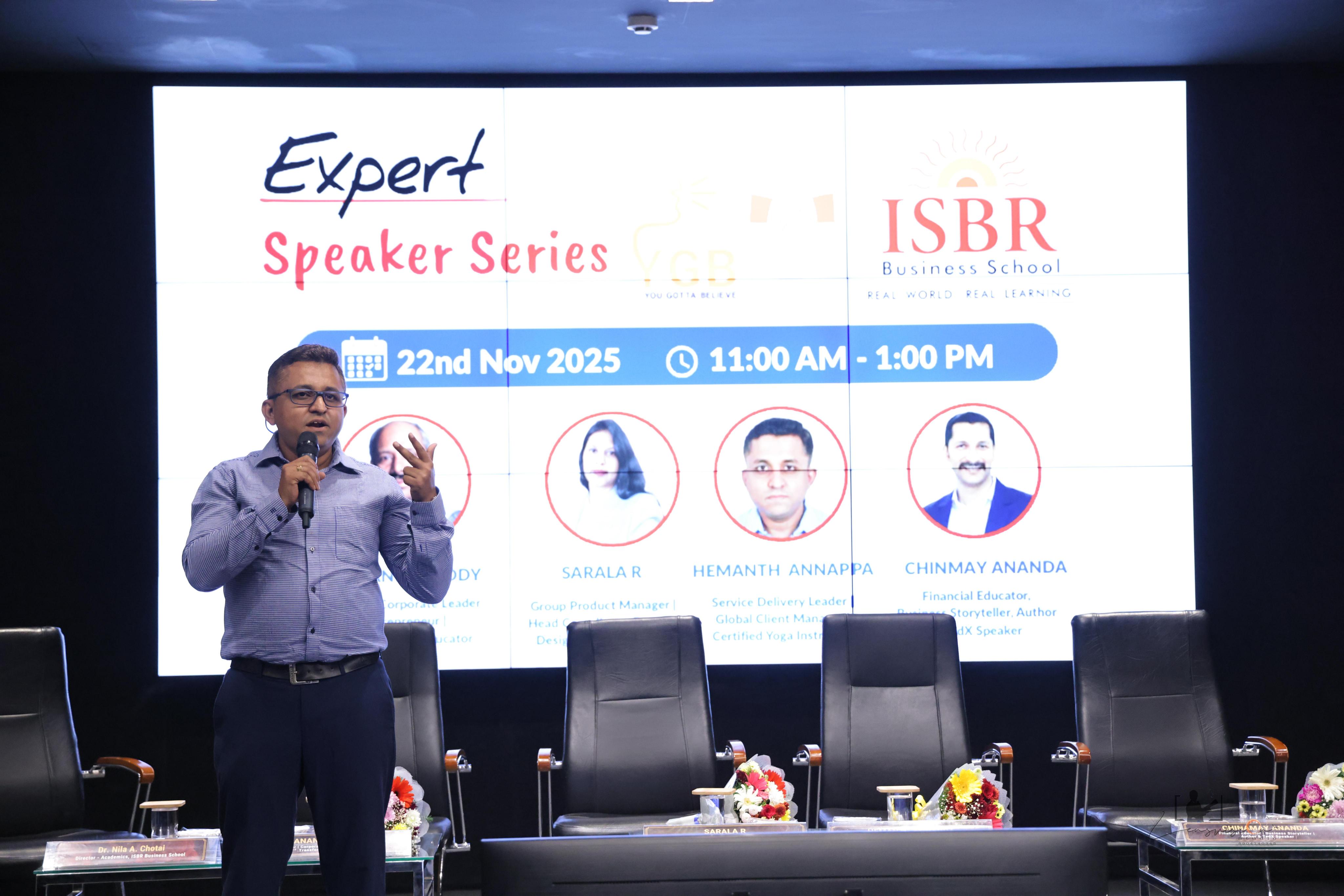YGB Expert Speaker Series at ISBR Business School